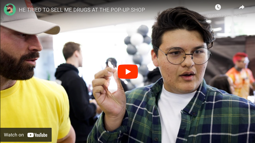 HE TRIED TO SELL ME DRUGS AT THE POP-UP SHOP | Bradley Martyn YouTube