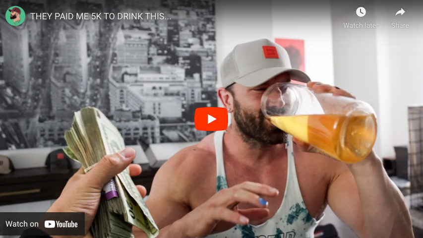 THEY PAID ME 5K TO DRINK THIS... | Bradley Martyn YouTube